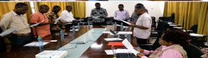 Officials taking the oath during the inauguration of the PWD Land Resources Management Committee.